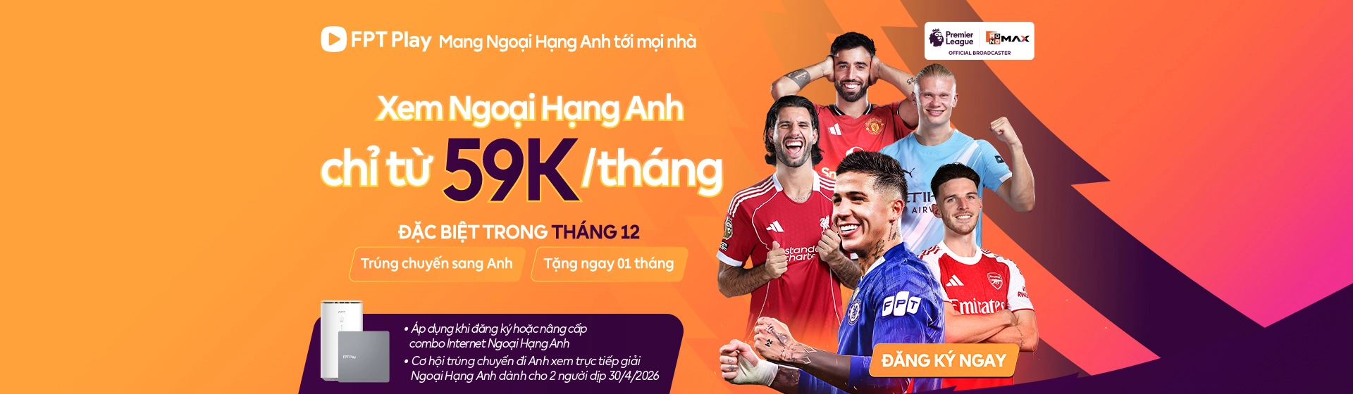 Combo thể thao xem ngoại hạng Anh